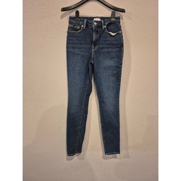 Good American‎ Women's Medium Wash Stretch Flattering Skinny Fit Jeans Size 6/28 - Picture 1 of 11